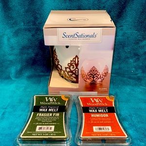 Wax Melting Kit with Scented Waxes and a Glowing Wax Warmer